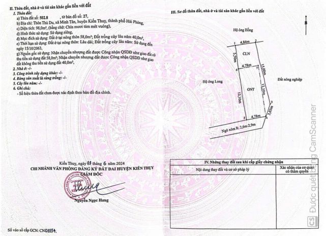 Đất thù du  minh tân  98m² ngõ nhựa 4m  giá 8xx triệu  lô 7170257