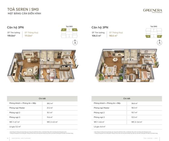 Quỹ căn 3 ngủ độc quyền chiết khấu 17 dự án greenera 7175506