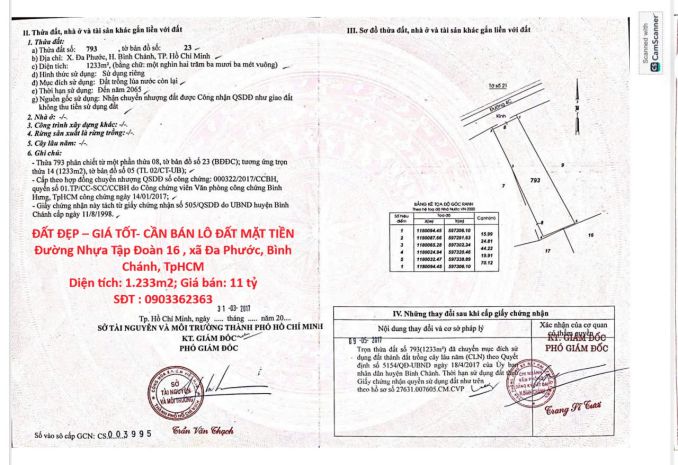 Đất đẹp  giá tốt- cần bán lô đất mặt tiền  đường nhựa tập 7176195
