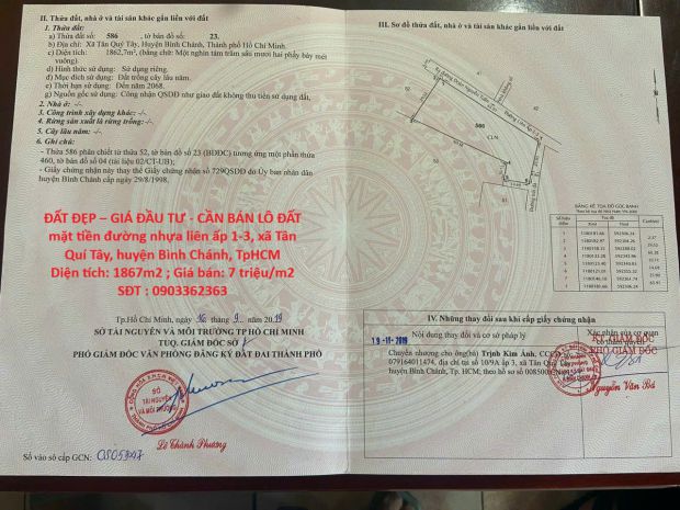 Đất đẹp  giá đầu tư - cần bán lô đất  mặt tiền đường nhựa 7176278