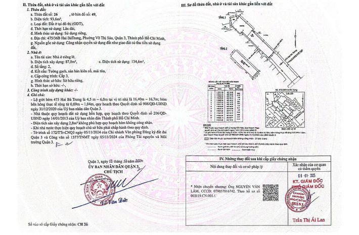 Bán nhà riêng trung tâm quận 3  hai bà trưng, phường võ 7176692