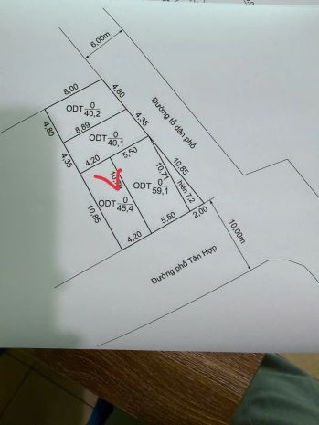 1,5xx tỷ  lô duy nhất đường 10m tân thành  diện tích gọn 7180930