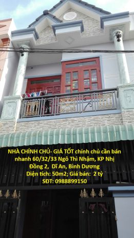 Nhà chính chủ- giá tốt chính chủ cần bán nhanh ngô thì 7181753