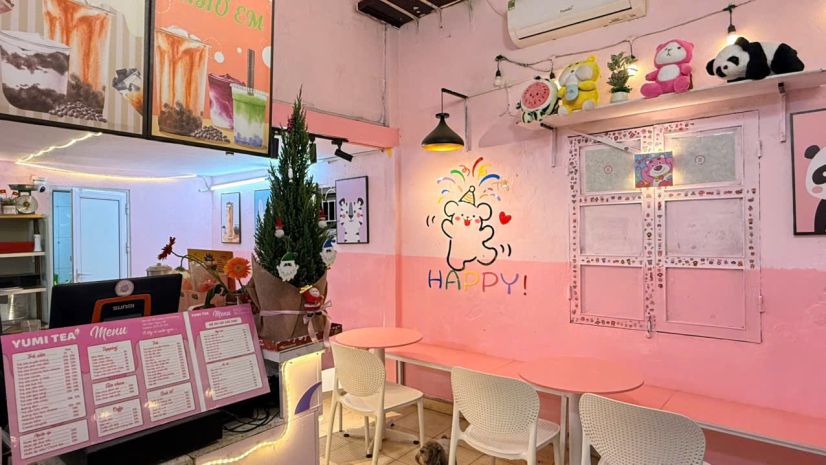 Sang nhượng quán trà sữa  ăn vặt yumi tea - ngọc hồi, 7183798