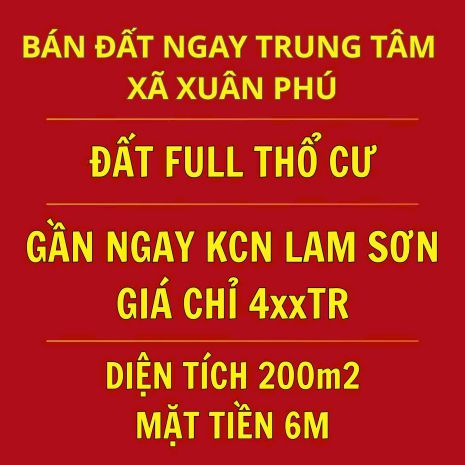 Chỉ 4xx triệu sở hữu lô đất kcn lam sơn, gần sân bay 7185859