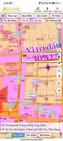 Bán lô đất  mặt tiền đường n6b. rộng 425m². tân mỹ chánh. 7189179