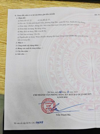 Giá 2.5x tỷ  lô 149,8m² mặt đường nhựa tdp quyết tiến hợp 7193478