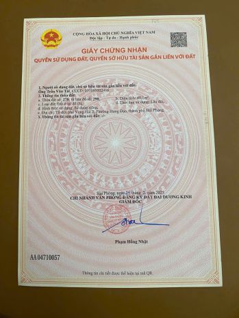 2 lô vọng hải  hưng đạo  đường nhựa, ô tô vào  giá 1,x 7208210