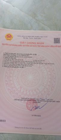 Bán đất mặt tiền đông thạnh  giá tốt  sổ hồng riêng 7211580