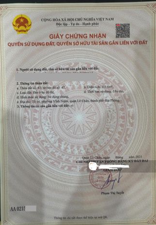 Bán đất mặt đường trực cát - thiên lôi, 112m - mặt tiền 5m 7226369