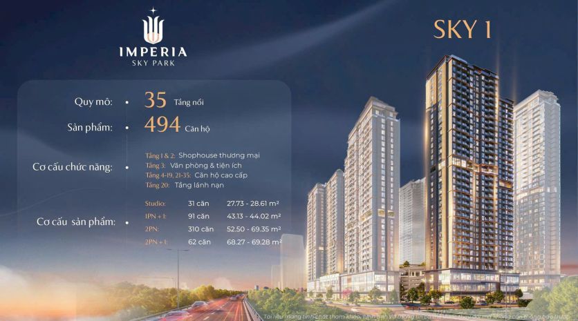 Căn hộ imperia sky park nam an khánh  booking 7229742