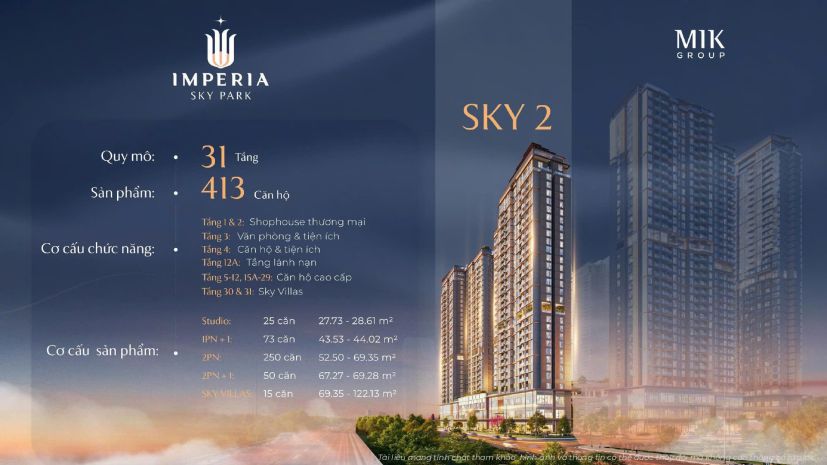 Căn hộ imperia sky park nam an khánh  booking 7229743