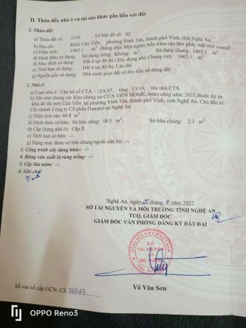 Chính chủ bán căn hộ cửa tiền home  trung tâm tp 7231825