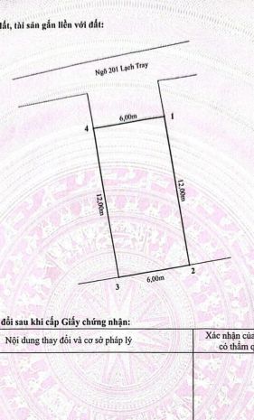 Bán nhà mặt ngõ 201 lạch tray - 72m 2 tầng - ngõ 5m - giá 7233416