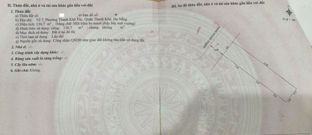 Bán đất đường phùng hưng - đường 10,5m - cách biển chỉ 7238734