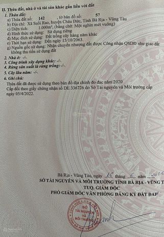 Đất đẹp - chính chủ cần bán vị trí xã suối rao, huyện châu 7239022