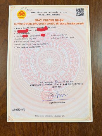 Chính chủ cần bán lô đất full thổ cư 210m2 đầu tư sinh lời n 7259727