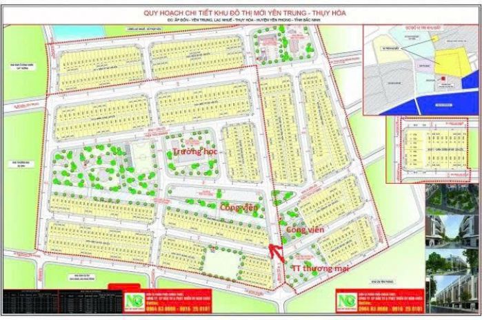 Bán lô đất 3 mặt tiền thuộc khu đô thị yên trung, thụy hòa, 7264544