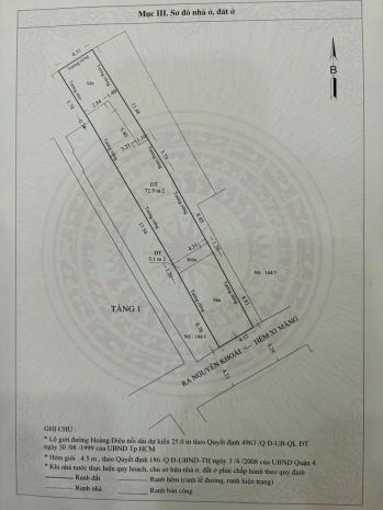 Chính chủ bán nhà hxh nguyễn khoái, quận 4, diện tích 7270333