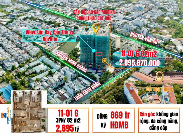 Căn hộ 3pn căn góc  view sân bay  nội khu  trung tâm 7271555