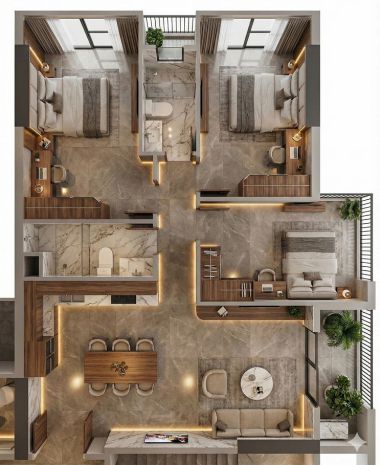 Căn hộ 3pn căn góc  view sân bay  nội khu  trung tâm 7271557