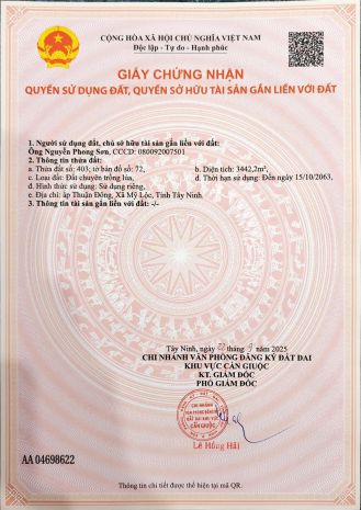 Đầu tư sinh lời - chính chủ cần bán lô đất đẹp tại ấp thuận 7274885