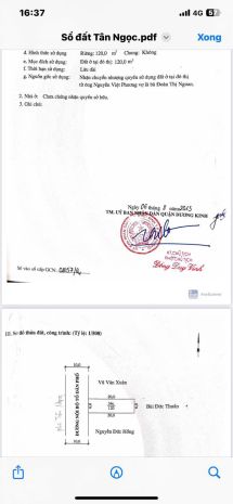 Đất mặt tiền 6m phố 183 tân thành  120m2 cực hiếm khu dân 7279280