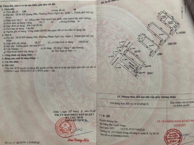 Chính chủ cần bán nhà tại quận 1 - tp hồ chí minh 7281582