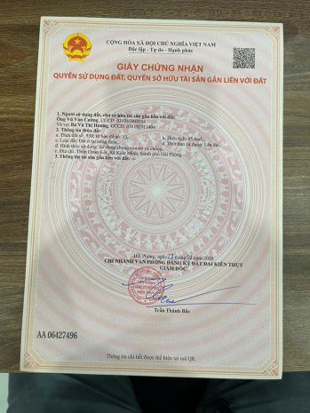 Lô đất 95m2 minh tân kiến thụy - ngõ rộng 5m bám sát ga 7283280