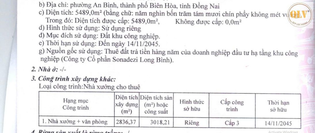 Cần bán nhà xưởng kcn long bình, biên hòa, đồng nai 2.800m² 7289180