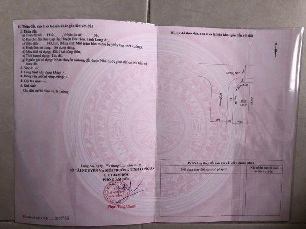 Chính chủ cần bán lô đất 2 mặt tiền đường có vị trí đẹp tại 7297984