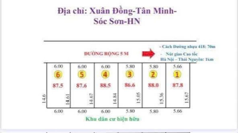 Cần bán lô đất vị trí cực tiêm năng , sát đường tỉnh lộ 418 7299184