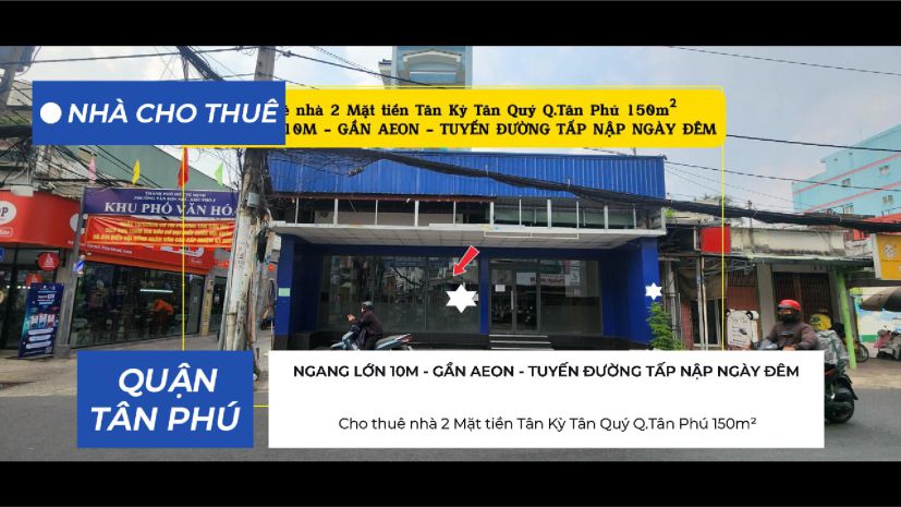 Cho thuê nhà 2 mặt tiền tân kỳ tân quý q.tân phú 7300644