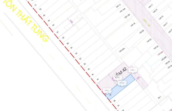 Nhà góc 2 mặt tiền tôn thất tùng bến thành q1  85m² đất, 7303401