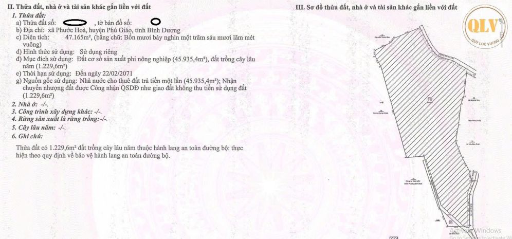 Bán đất trống phước hòa, phú giáo 48.405m² 7304180