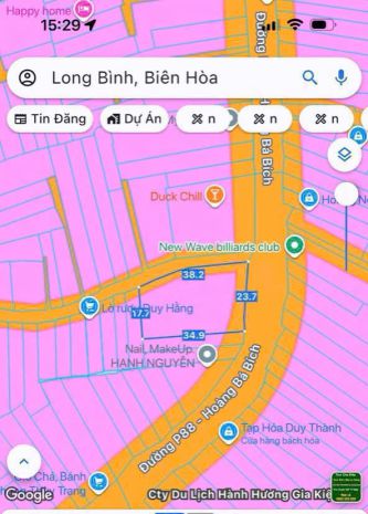 Cần bán siêu phẩm lô góc 2 mặt tiền-phường long bình-biên 7305788