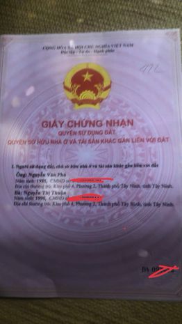 Bán đất gần chợ tua hai - vị trí đẹp - huyện châu thành - 7309000