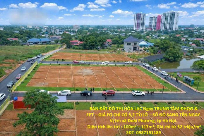 Bán đất đô thị hòa lạc ngay trung tâm đhqg  fpt  giá fo 7311689