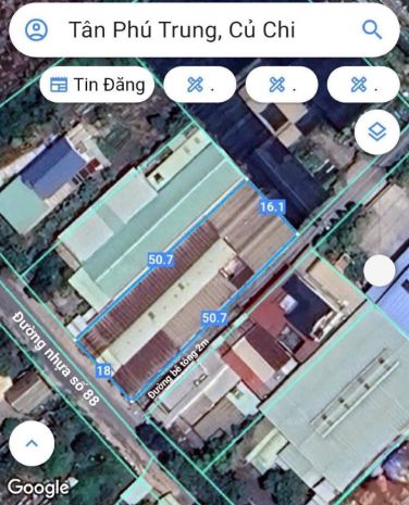 Kho mt đường 88  850m²  gần bv xuyên á, tân phú trung 7312351
