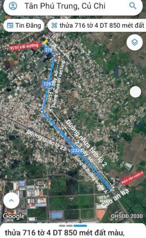 Kho mt đường 88  850m²  gần bv xuyên á, tân phú trung 7312352