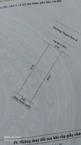 Bán đất đường thạch sơn 6 - trục thông vào chung cư 7315286