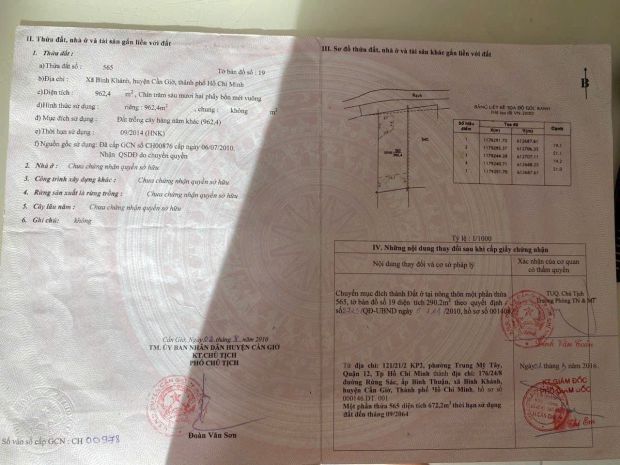 Bán đất mặt tiền đường rừng sác  bình khánh, cần giờ, 7315527