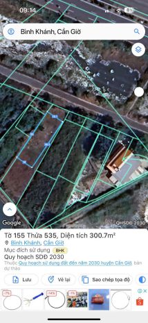 Bán đất mặt tiền đường rừng sác  bình khánh, cần giờ, 7315528