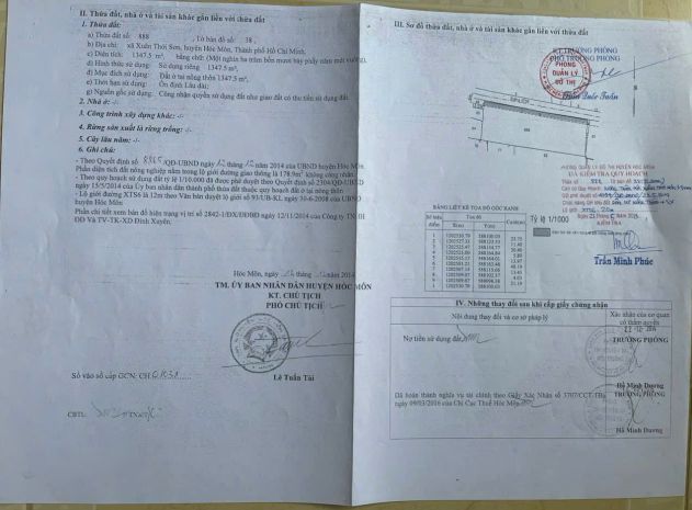 Nhà vườn 6.400m²  1.350m² thổ cư  đường xe tải xuân thới 7317817