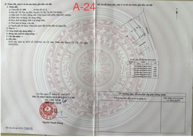 Bán đất nền 91,9m2 nguyễn văn khạ, củ chi- đường đá 8m, vỉa 7318846