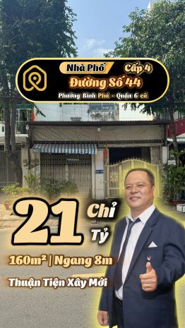 Nhà cấp 4 ngang 8m  mt khu bình phú  q.6  tìm nhà phố - 7319710
