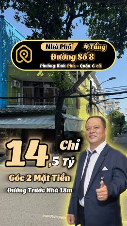 Nhà 4 tầng góc 2 mặt tiền bình phú quận 6 - tìm nhà phố 7319813