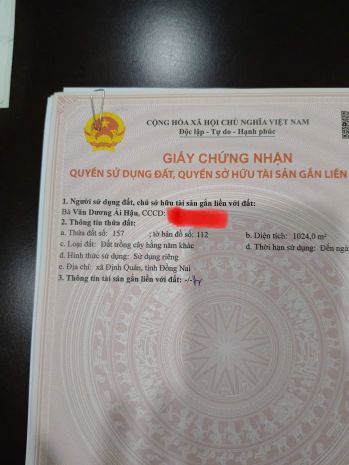 Chính chủ bán 2 lô đất gần nhau xã ngọc định - định quán 7330646