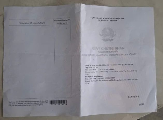 Đất mặt tiền tân châu tây ninh giá 3.5 tỷ 7331032