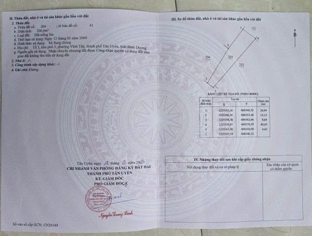 Đất đẹp  giá tốt   chính chủ cần bán gấp tại xã vĩnh tân, 7332514